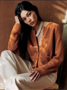 Sezane Jack Cardigan Camel - Size S